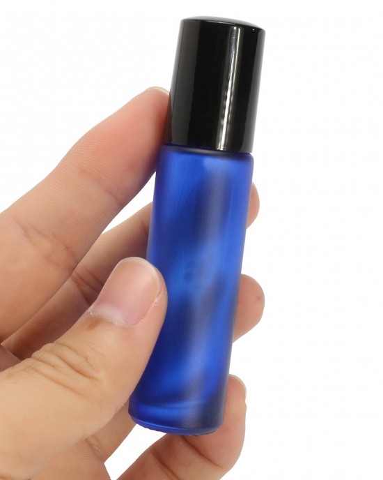 10Pcs 10ml Empty Frosted Roll On Glass Bottles Roller Ball For Perfume Essential Oils