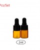 2pcs Amber Small Glass Dropper Bottles Vials for Essential Oil Sampling