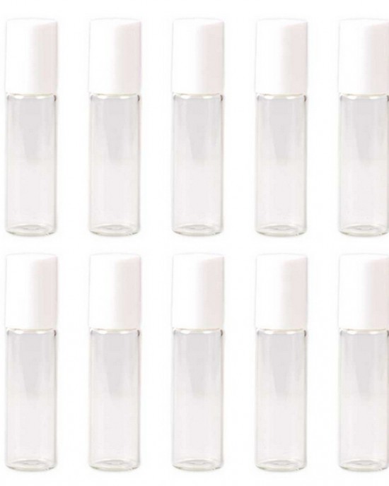 Empty Clear Glass Roll on Bottles Refillable Roller Ball Essential Oil Liquid Bottle 10ml Empty Clear Glass Roll on Bottles Refillable Roller Ball Essential Oil Liquid Bottle 10ml