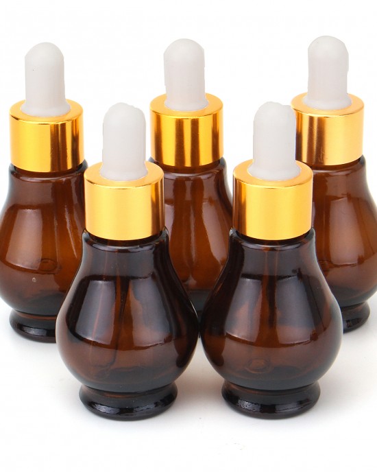 5Pcs Amber Glass Pipette Eye Dropper Bottles for Aromatherapy Essential Oil Perfume Toner 5Pcs Amber Glass Pipette Eye Dropper Bottles for Aromatherapy Essential Oil Perfume Toner