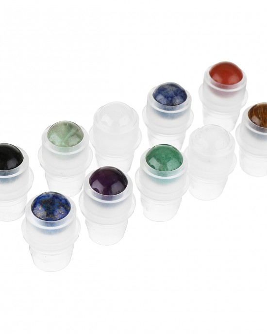 10Pcs 10ml Empty Frosted Roll On Glass Bottles Roller Ball For Perfume Essential Oils