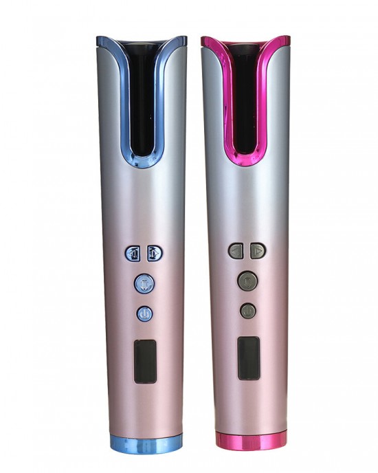 Intelligtent Automatic Curling Iron HD LCD Display Temperature Time Adjustment Hair Curler Rechargeable Portable Curling Iron Intelligtent Automatic Curling Iron HD LCD Display Temperature Time Adjustment Hair Curler Rechargeable Portable Curling Iron