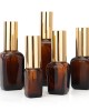 5pcs Amber Glass Liquid Reagent Pipette Bottles for Essential Oil Perfume Toner 5pcs Amber Glass Liquid Reagent Pipette Bottles for Essential Oil Perfume Toner