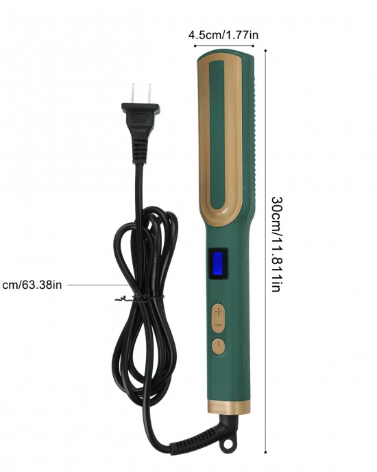 2 In 1 Electric Hair Straightener Straight Hair Brush Ceramic Comb Beauty Styling Tool