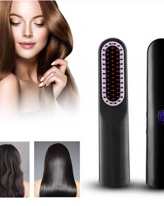 Multi functional Straight Hair Comb Cordless USB Charging Hair Straightening Brush LCD Wireless Men Beard Straightener Hair Style Comb Multi functional Straight Hair Comb Cordless USB Charging Hair Straightening Brush LCD Wireless Men Beard Straightener Hair Style Comb