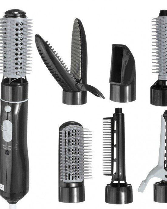 7 in 1 Multifunctional Electric Hair Dryer Styling Set 2 Heating Setting Variable Heat Control Hair Beauty Kits Strong Power Electric Hair Styling Brush Comb