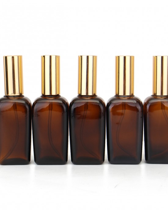 5pcs Amber Glass Liquid Reagent Pipette Bottles for Essential Oil Perfume Toner 5pcs Amber Glass Liquid Reagent Pipette Bottles for Essential Oil Perfume Toner