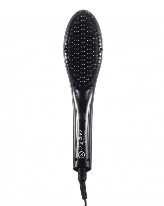 Hair Straightener Brush Anti  scald Electric Ionic Straightening Comb Ceramic Heating Temperature Adjustable Auto  Off Hair Brush