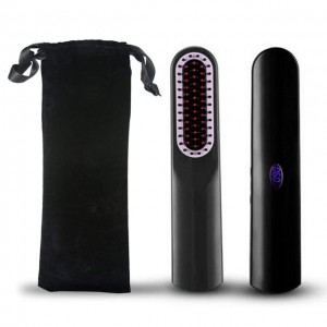 Multi  functional Straight Hair Comb Cordless USB Charging Hair Straightening Brush LCD Wireless Men Beard Straightener Hair Style Comb