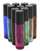 10Pcs 10ml Empty Frosted Roll On Glass Bottles Roller Ball For Perfume Essential Oils