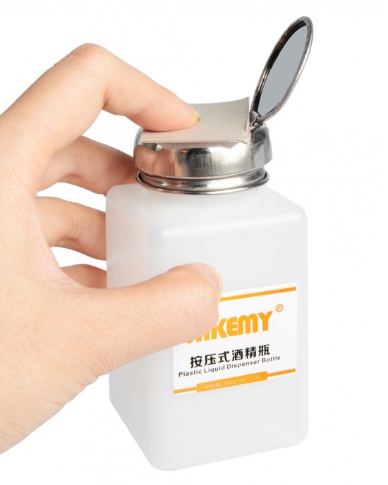 JAKEMY JM  Z11 180ml Liquid Alcohol Press Empty Clear Bottle Liquid Dispenser Bottle Portable Plastic Liquid Dispenser Bottle Pumping Bottle