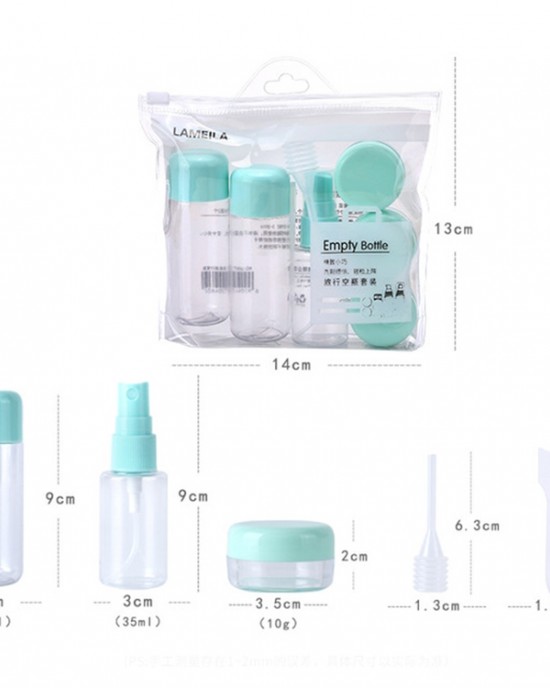 8 PCS set PVC Material Portable Mini Traveler Packing Bottle Press Bottle Cream Box Random Color 8 PCS set PVC Material Portable Mini Traveler Packing Bottle Press Bottle Cream Box Random Color