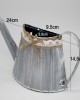 2 PCS Pastoral Simulation Flower Ornaments Wrought Iron Flower Pots Dining Table Potted Ornaments  Color  Grey