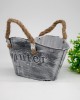 2 PCS Pastoral Simulation Flower Ornaments Wrought Iron Flower Pots Dining Table Potted Ornaments  Color  Black