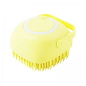 4 PCS Multifunctional Silicone Household Bath Brush  Square Yellow