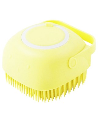 4 PCS Multifunctional Silicone Household Bath Brush  Square Yellow