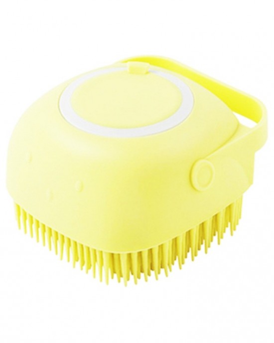 4 PCS Multifunctional Silicone Household Bath Brush Square Yellow 4 PCS Multifunctional Silicone Household Bath Brush Square Yellow