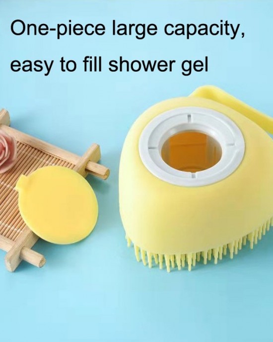 4 PCS Multifunctional Silicone Household Bath Brush Square Yellow 4 PCS Multifunctional Silicone Household Bath Brush Square Yellow