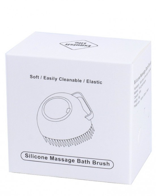 4 PCS Multifunctional Silicone Household Bath Brush  Square Pink
