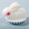 2 PCS Cute Rabbit Shaped Silicone Shampoo Brush  White