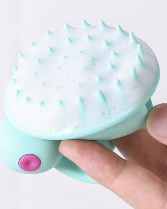2 PCS Cute Rabbit Shaped Silicone Shampoo Brush Green 2 PCS Cute Rabbit Shaped Silicone Shampoo Brush Green