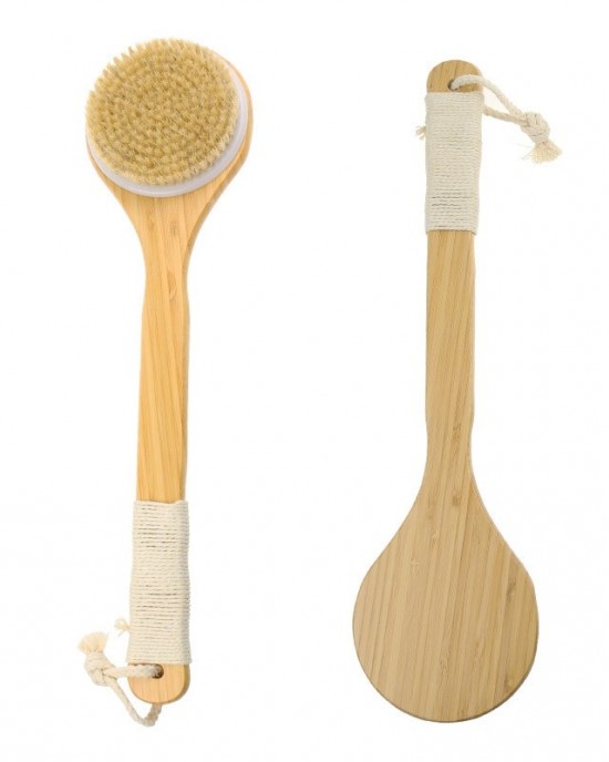 Natural Bristle Massage Exfoliating Shower Brush Natural Bristle Massage Exfoliating Shower Brush