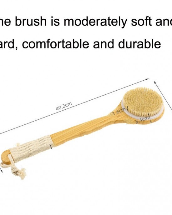 Natural Bristle Massage Exfoliating Shower Brush Natural Bristle Massage Exfoliating Shower Brush