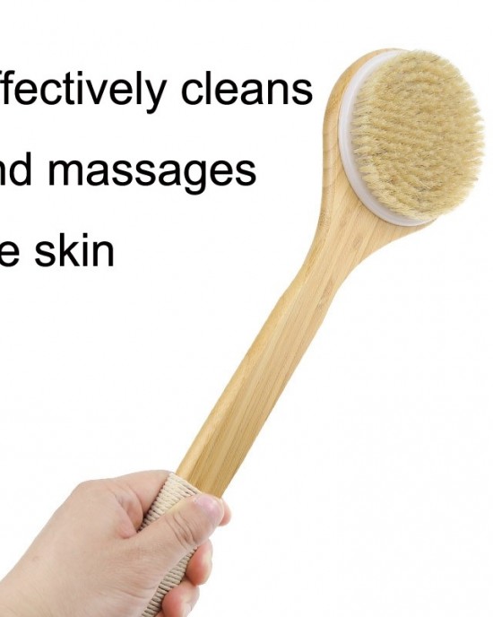 Natural Bristle Massage Exfoliating Shower Brush Natural Bristle Massage Exfoliating Shower Brush