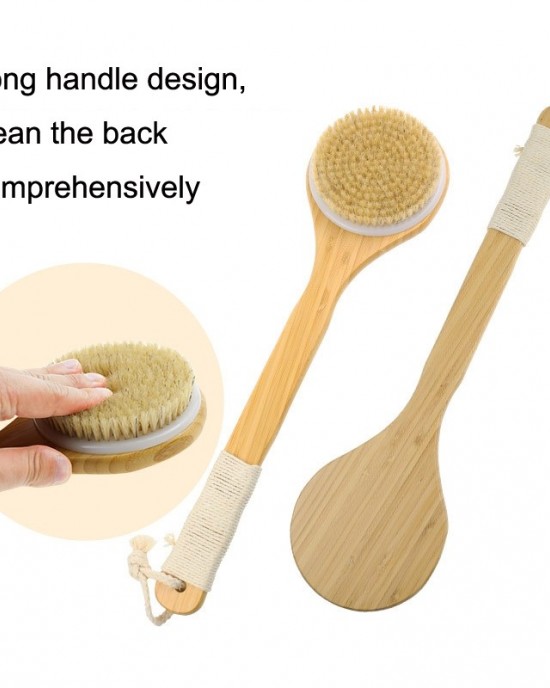 Natural Bristle Massage Exfoliating Shower Brush Natural Bristle Massage Exfoliating Shower Brush