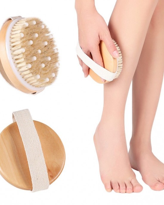 PPR Soft Bead Handleless Massage Bristle Bath Brush