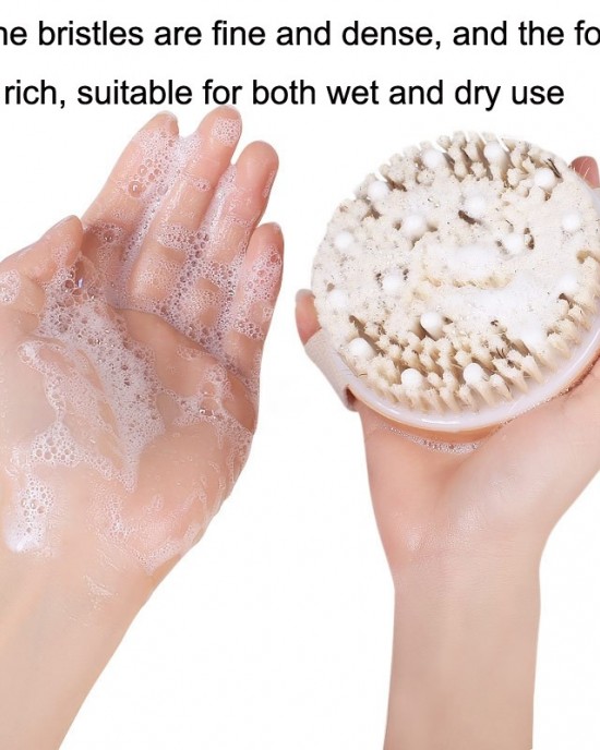 PPR Soft Bead Handleless Massage Bristle Bath Brush