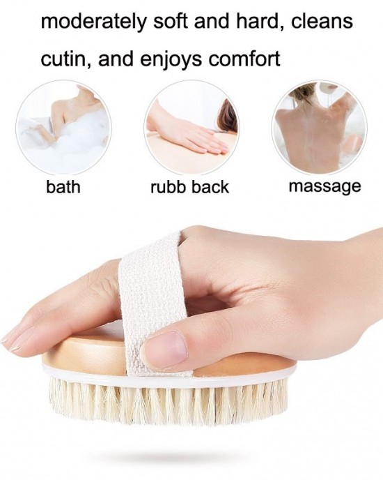 PPR Soft Bead Handleless Massage Bristle Bath Brush
