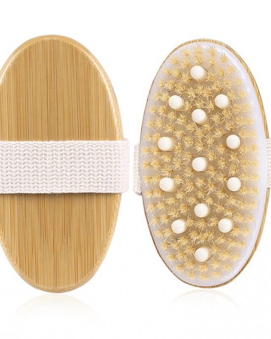 PPR Soft Beaded Boar Bristle Handleless Oval Massage Bath Brush PPR Soft Beaded Boar Bristle Handleless Oval Massage Bath Brush