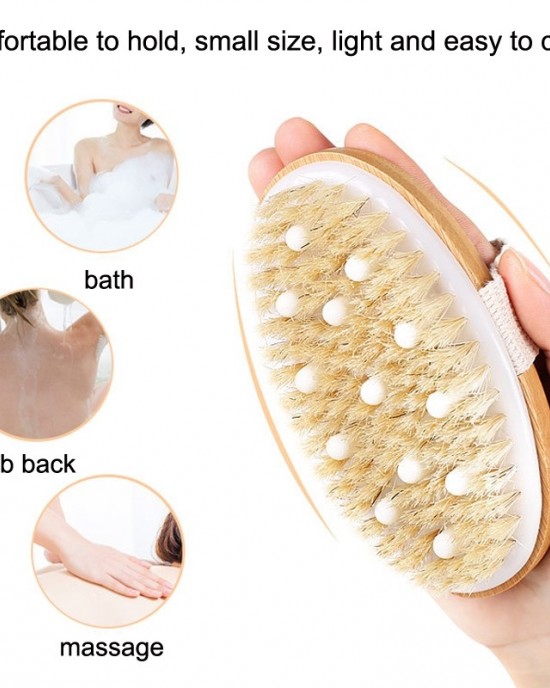 PPR Soft Beaded Boar Bristle Handleless Oval Massage Bath Brush PPR Soft Beaded Boar Bristle Handleless Oval Massage Bath Brush