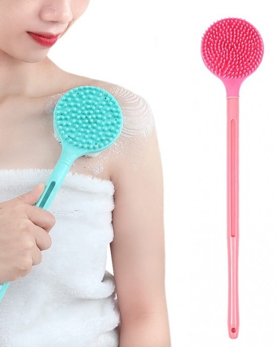 Silicone Massage Long Handle Double Sided Bath Brush Silicone Massage Long Handle Double Sided Bath Brush