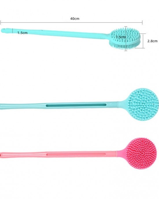 Silicone Massage Long Handle Double Sided Bath Brush Silicone Massage Long Handle Double Sided Bath Brush