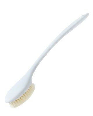 Long Handle Soft Hair Bathing Brush Nylon Hair Massage Brush  White