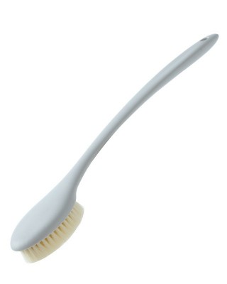 Long Handle Soft Hair Bathing Brush Nylon Hair Massage Brush  Grey