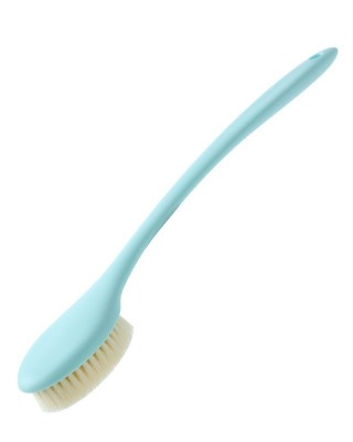Long Handle Soft Hair Bathing Brush Nylon Hair Massage Brush  Blue