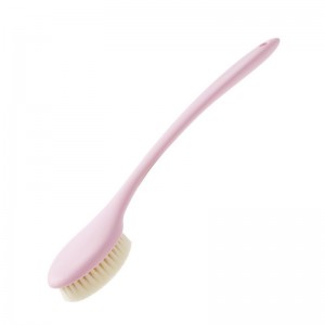 Long Handle Soft Hair Bathing Brush Nylon Hair Massage Brush  Pink