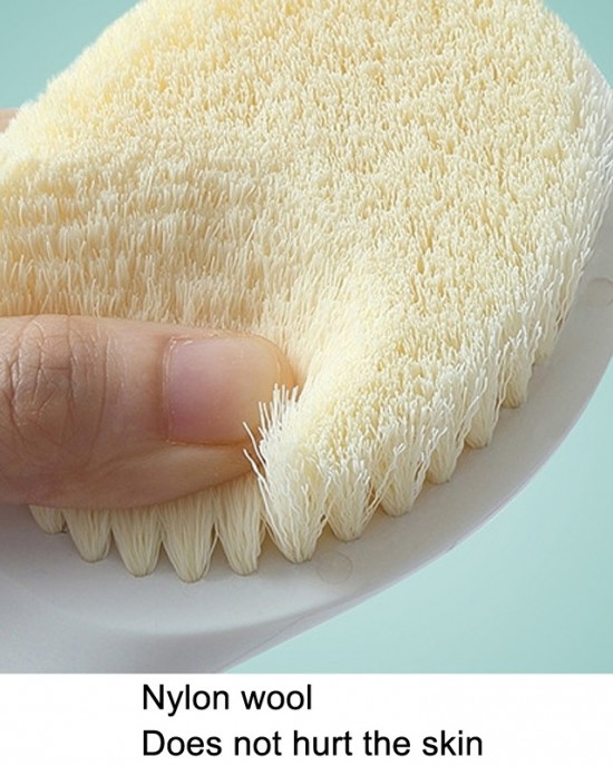 Long Handle Soft Hair Bathing Brush Nylon Hair Massage Brush Grey Long Handle Soft Hair Bathing Brush Nylon Hair Massage Brush Grey