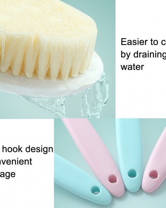 Long Handle Soft Hair Bathing Brush Nylon Hair Massage Brush Pink Long Handle Soft Hair Bathing Brush Nylon Hair Massage Brush Pink