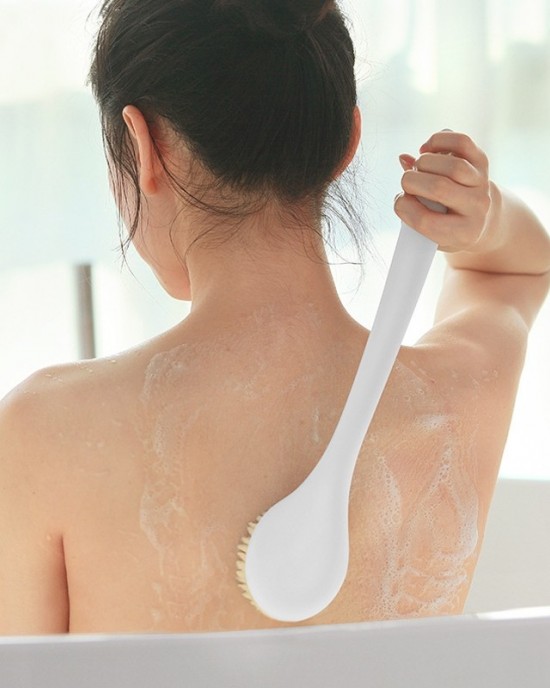 Long Handle Soft Hair Bathing Brush Nylon Hair Massage Brush Grey Long Handle Soft Hair Bathing Brush Nylon Hair Massage Brush Grey
