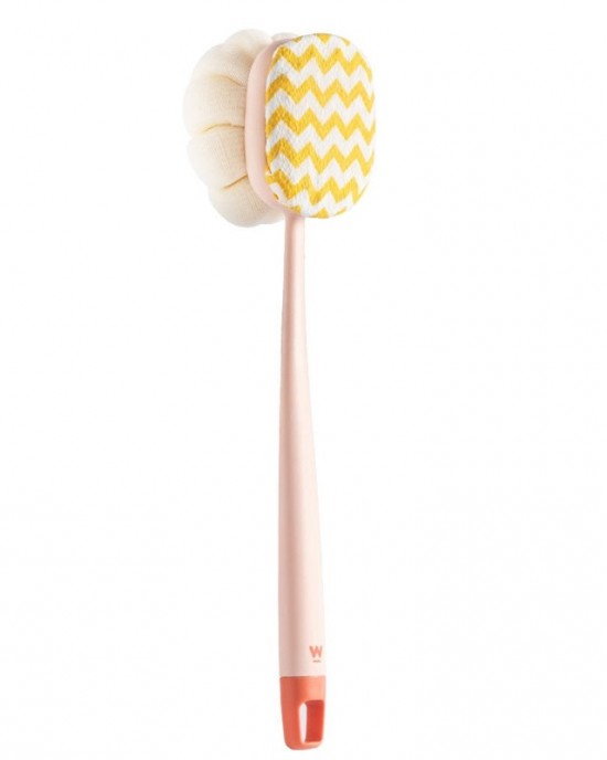 SW076 Double Side Bath Brush Disassembly Long Handle Soft Nylon Brush Color Pink Bath Cloth SW076 Double Side Bath Brush Disassembly Long Handle Soft Nylon Brush Color Pink Bath Cloth