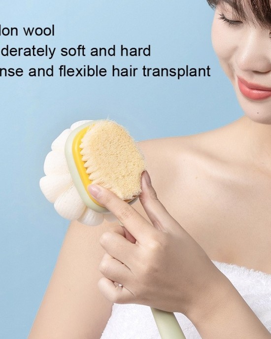 SW076 Double Side Bath Brush Disassembly Long Handle Soft Nylon Brush Color Pink Bath Cloth SW076 Double Side Bath Brush Disassembly Long Handle Soft Nylon Brush Color Pink Bath Cloth