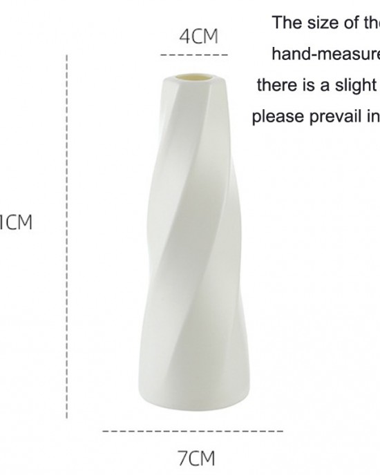 Simple Style Living Room Flower Vase Arrangement Dried Flower Soft Decoration Milk White Simple Style Living Room Flower Vase Arrangement Dried Flower Soft Decoration Milk White