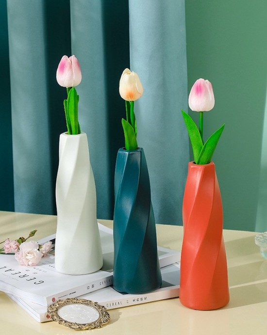 Simple Style Living Room Flower Vase Arrangement Dried Flower Soft Decoration Rose Pink Simple Style Living Room Flower Vase Arrangement Dried Flower Soft Decoration Rose Pink