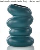 Plastic Spiral Wet   Dry Flower Vase Imitation Glaze Porcelain Flower Arrangement  Dark Green