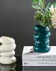 Plastic Spiral Wet Dry Flower Vase Imitation Glaze Porcelain Flower Arrangement White Plastic Spiral Wet Dry Flower Vase Imitation Glaze Porcelain Flower Arrangement White