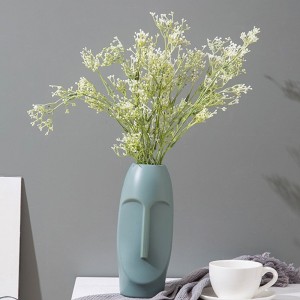 Durable Drop  Proof And Crack  Proof Thickened PE Dried Flower Ornaments Imitation Glaze Living Room Flower Arrangement Vase  Light Green